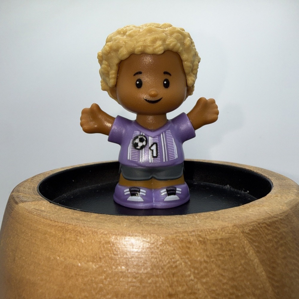 Fisher Price Little People African American Blonde Soccer Boy